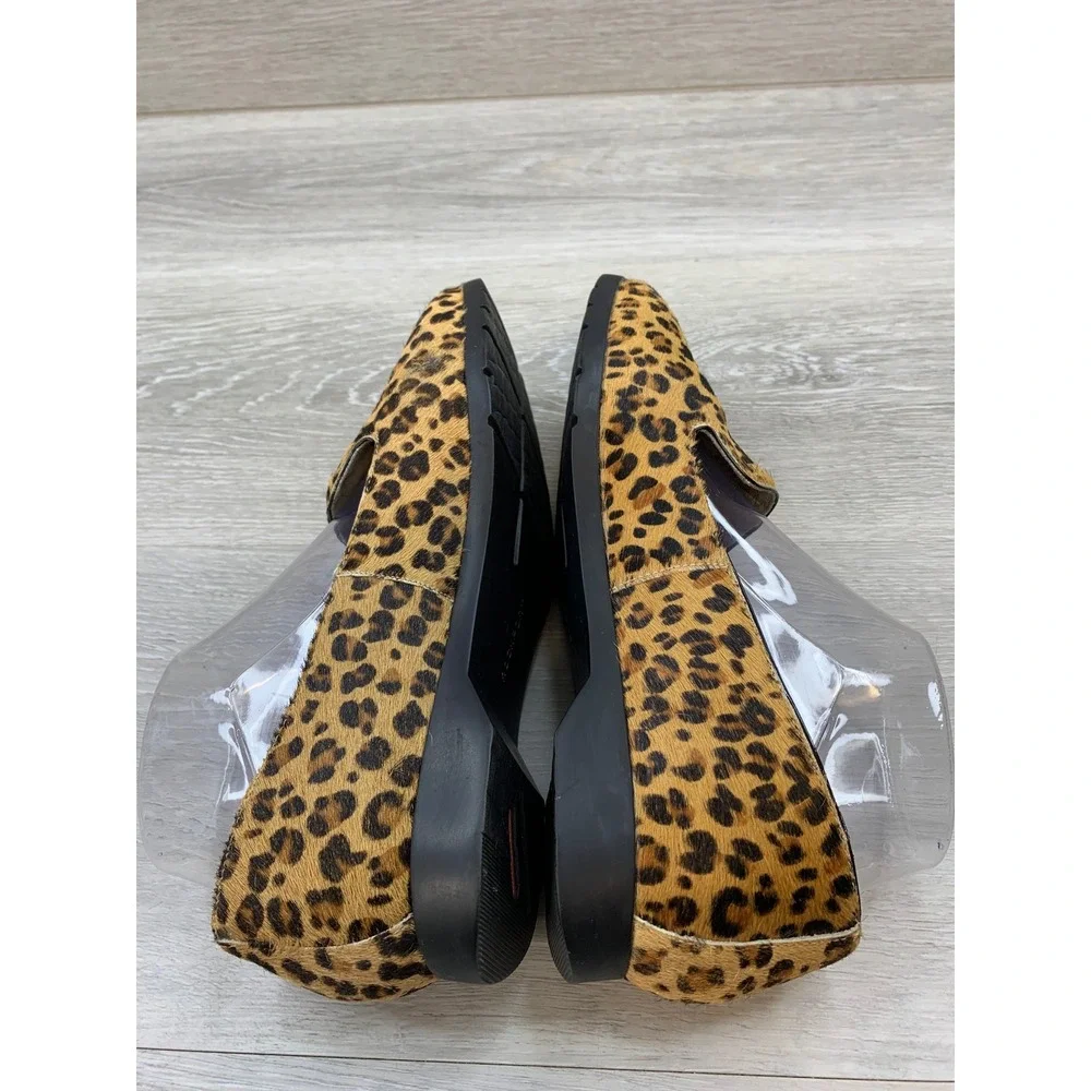 Rockport Total Motion Women's Leopard Calf Hair Loafers Brown 7 Comfort Shoes